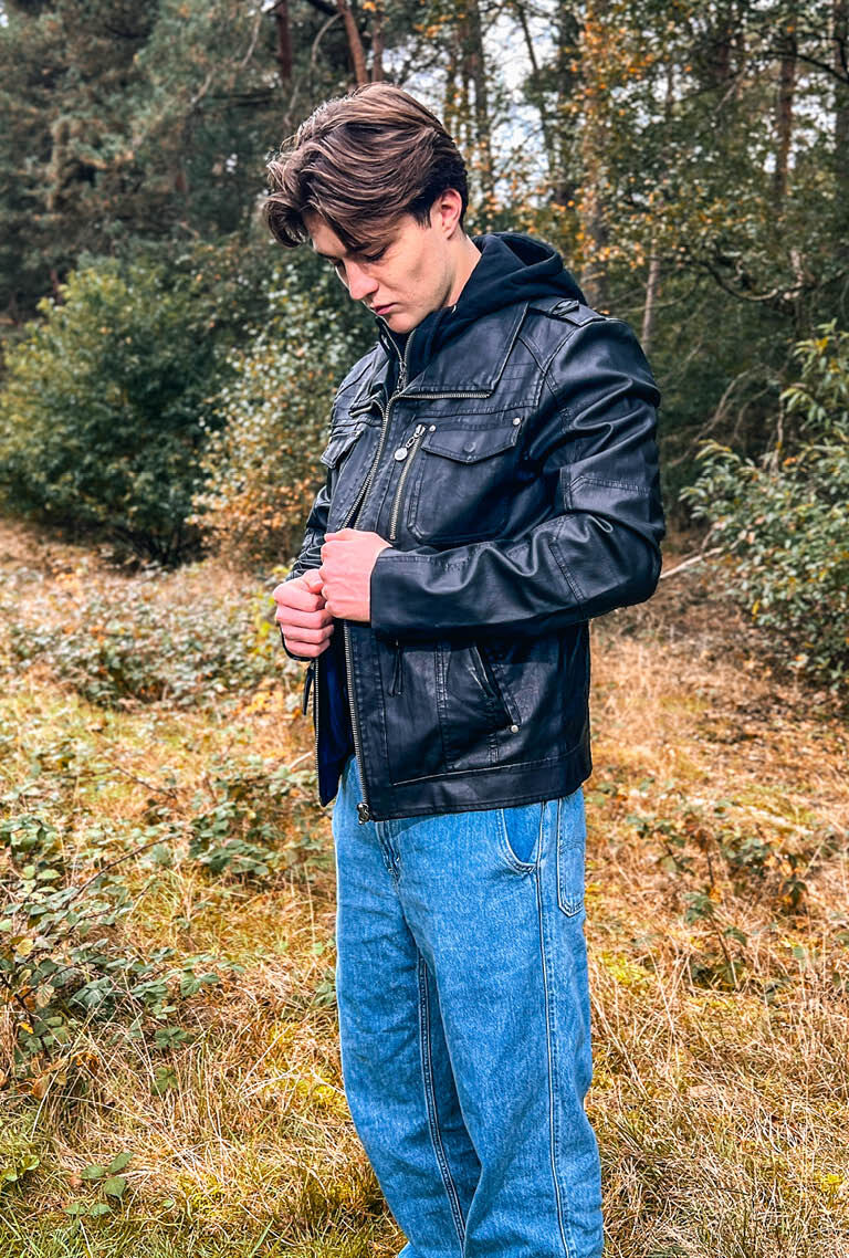 Faux Leather Jacket - RED by EMP