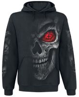 Spiral Celtic Wolf Hoody Black - Norse Fenrir Design, 100% Cotton Fleece Gothic Hoodie