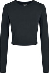 Ladies Organic Cropped Longsleeve, Urban Classics, Long-sleeve Shirt
