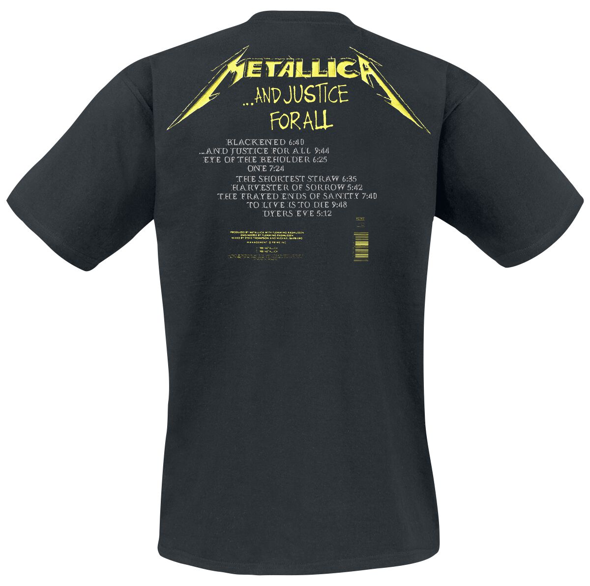 And Justice For All - Tracklist | Metallica T-Shirt | EMP 