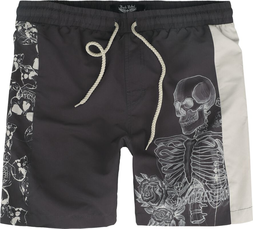 Swim Shorts With Skeleton Print