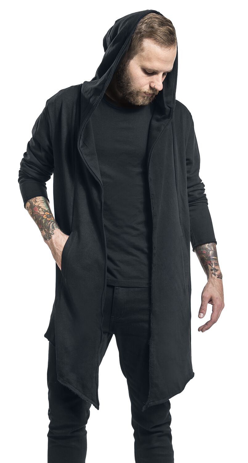 Long Hooded Open Edge Cardigan Urban Classics Cardigan EMP