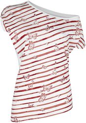 T-shirt with butterflies and stripes, Full Volume by EMP, T-Shirt
