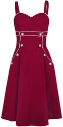 Claudia Red Seaside Dress, Voodoo Vixen, Medium-length dress