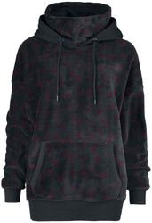 Hoodie with integrated standing collar, Black Premium by EMP, Hooded sweater
