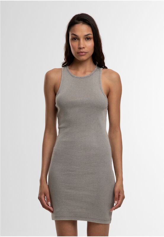 Ladies' Washed Look Ribbed Jersey Dress | Urban Classics Mini Dress