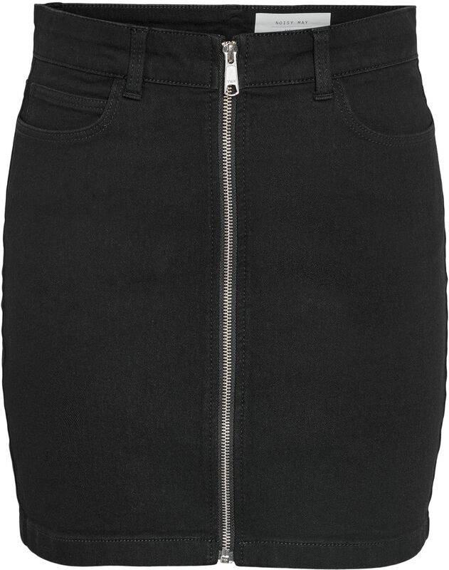 NMKleo HW denim skirt with zip VI455BL