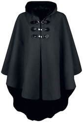 Black cape with hood, Gothicana by EMP, Cape