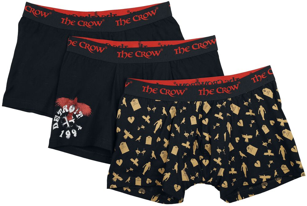 Gothicana X The Crow set of three pairs of boxers