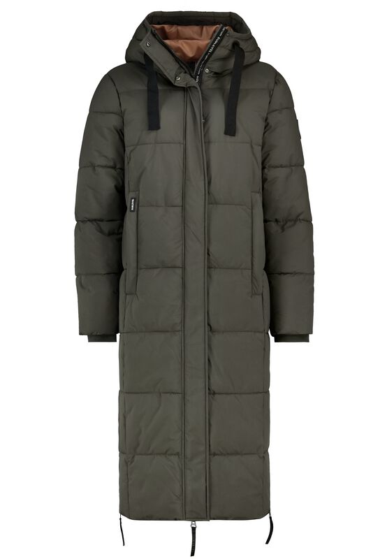 EXTRA LONG PUFFER COAT WITH SIDE ZIPPERS Sublevel Winter Coat EMP