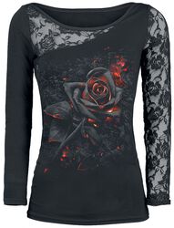 Burnt Rose, Spiral, Long-sleeve Shirt