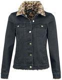 Leopard-Print Denim Jacket, Fashion Victim, Jeans Jacket
