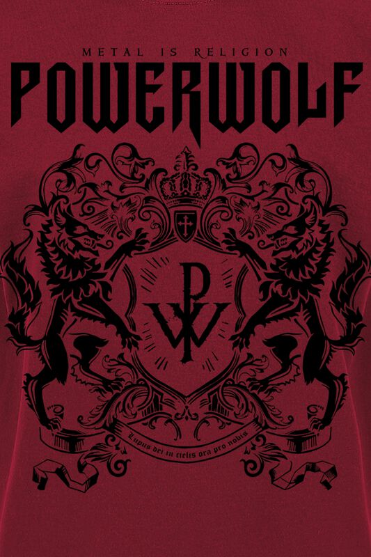 Powerwolf Flag Logo (red) | Powerwolf T-Shirt | EMP