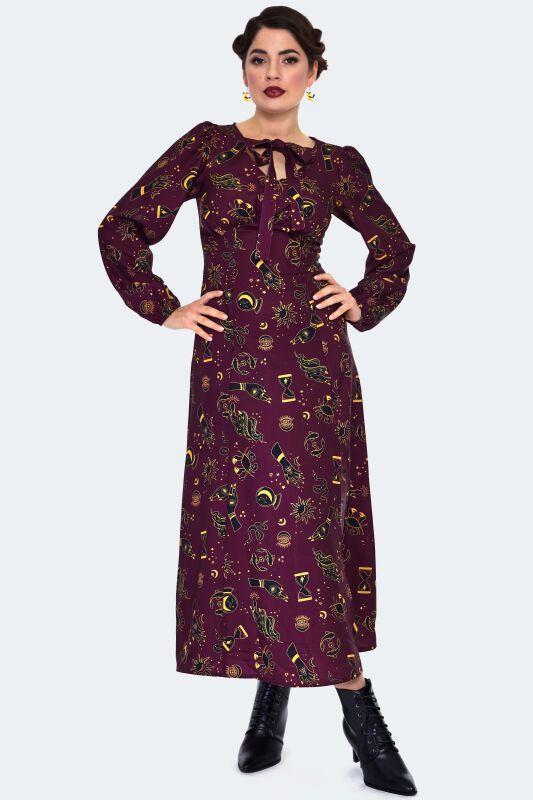 Mystical Print Midi Dress | Voodoo Vixen Maxi Dress | EMP