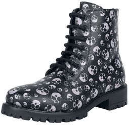Boots with all-over skull print, Full Volume by EMP, Boot