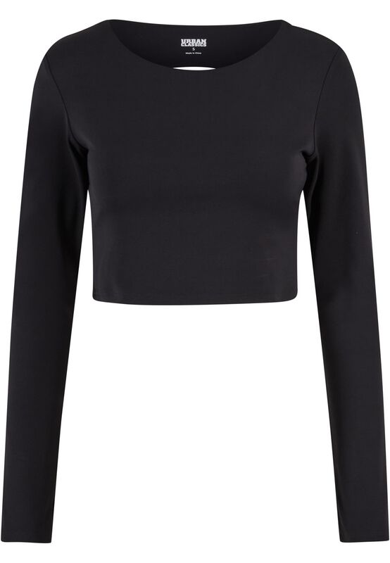 Ladies' Cropped Sports Top Urban Classics Long-sleeve Shirt EMP