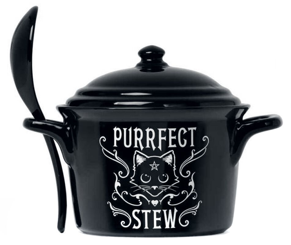 Purrfect Stew cauldron with spoon
