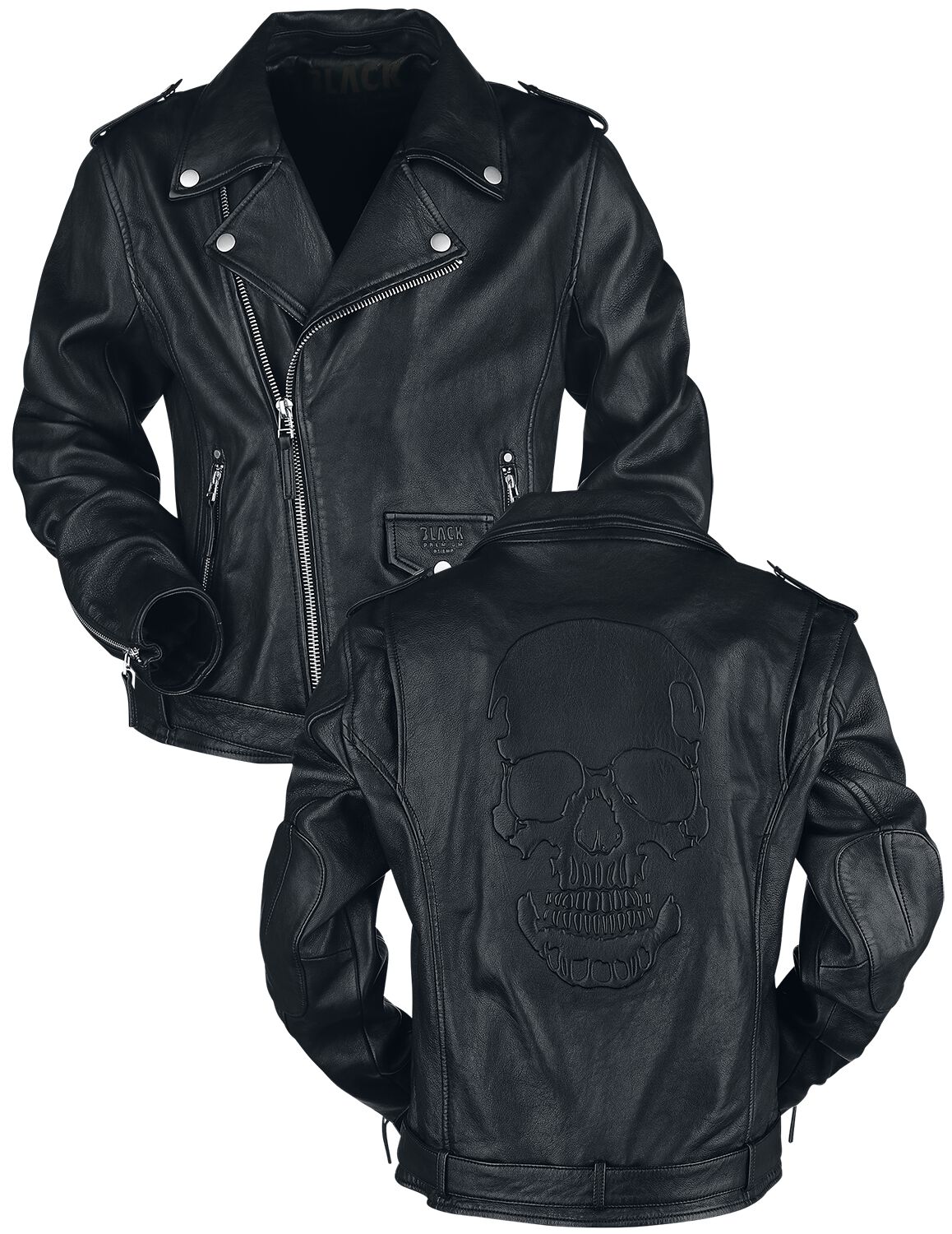 The Road Crew Black Premium by EMP Leather Jacket EMP