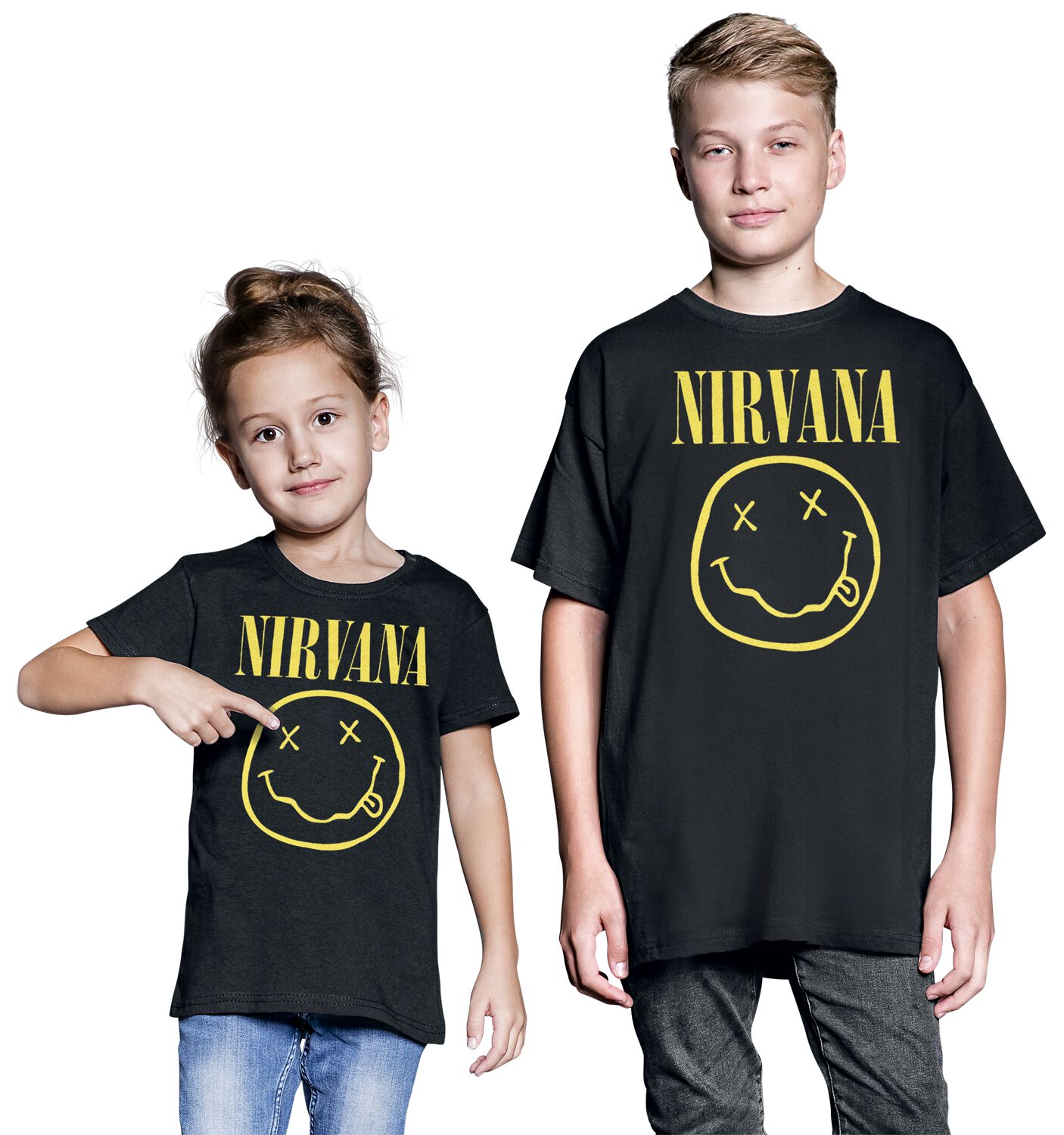 Nirvana Kids Shirt Sequinned Nirvana T-shirt Licensed Merch