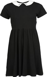 Dress with Cross embroidery, Gothicana by EMP, Short dress