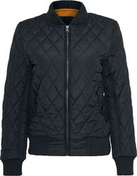 Ladies Diamond Quilt Nylon Jacket, Urban Classics, Between-seasons Jacket