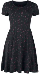 Dress with all-over star print, RED by EMP, Short dress