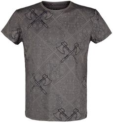 T-Shirt with Celtic Patterns, Black Premium by EMP, T-Shirt