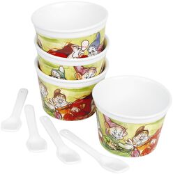 The Seven Dwarves - Set of four ice cream cups with teaspoons, Snow White and the Seven Dwarfs, Trays