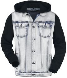 Denim Jacket with Hood, Black Premium by EMP, Between-seasons Jacket