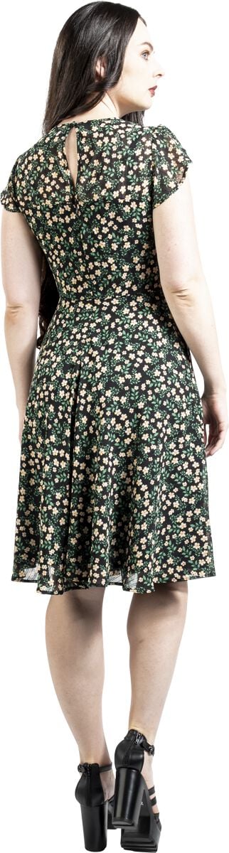 Floral Flutter Sleeve Flare Dress | Voodoo Vixen Midi Dress | EMP