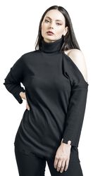 Distressed look long-sleeved shirt, Gothicana by EMP, Long-sleeve Shirt
