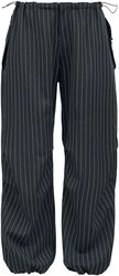 Raven Pinstripe Trousers, Banned, Cloth Trousers