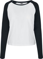 Ladies Contrast Raglan Longsleeve, Urban Classics, Long-sleeve Shirt