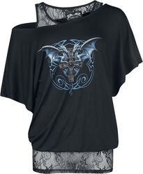 Gothicana X Anne Stokes - Double Layer T-Shirt, Gothicana by EMP, T-Shirt