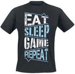 Eat Sleep Game Repeat, Gaming Slogans, T-Shirt