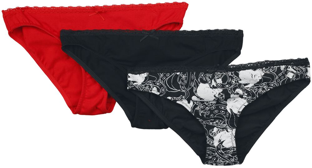 Pack of three pairs of underwear with octopus