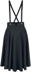 Toyin Black Herringbone Overall Skirt, Voodoo Vixen, Medium-length skirt