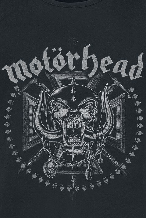 Motorhead Men's Lemmy Iron Cross T-Shirt - Black Cotton Band Tee