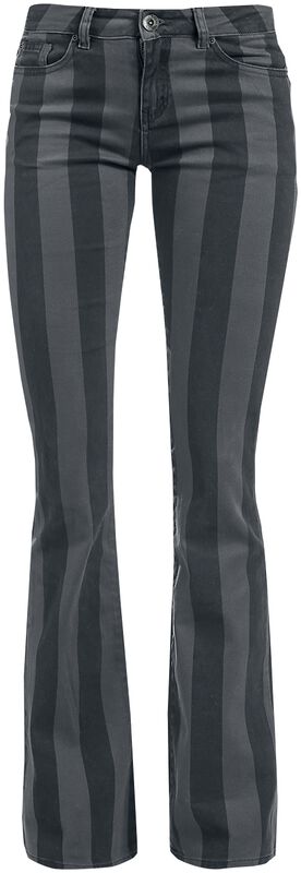 Grace - Black/Grey Striped Trousers
