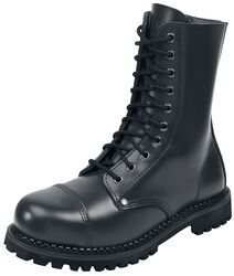 Steel-Capped Lace-Up Boots, Black Premium by EMP, Boot