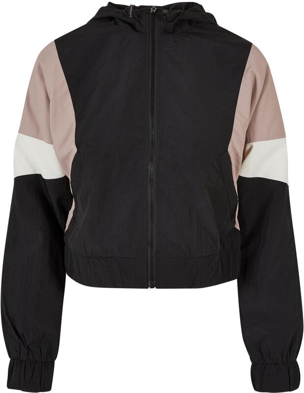 Ladies’ short three-tone crinkle jacket