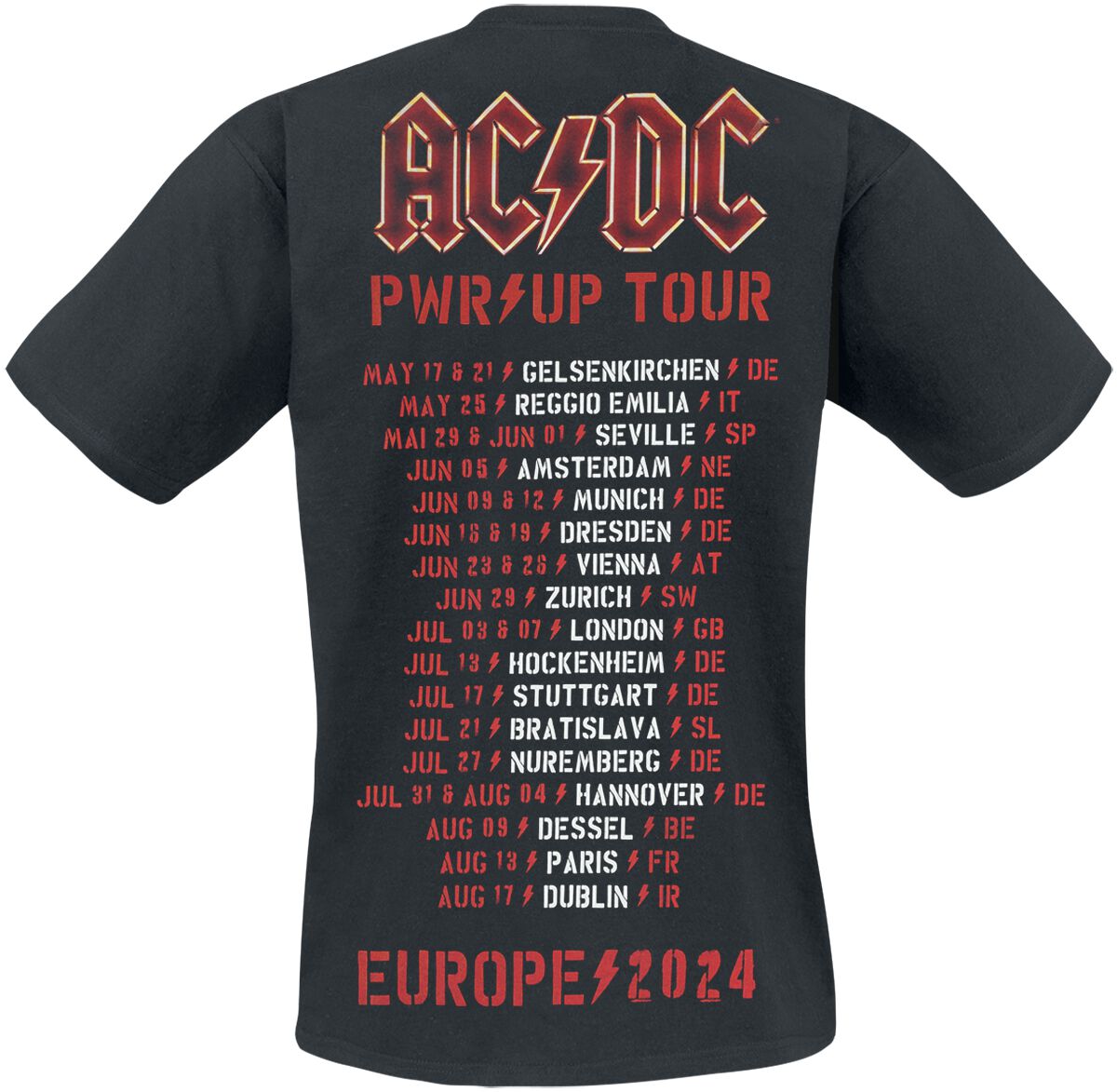 PWR UP Tourshirt 24 AC/DC T-Shirt EMP
