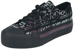 LowCut platform trainers with Aztec print, RED by EMP, Sneakers