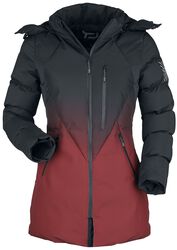 Winter Jacket with Black-Red Colour Gradient, RED by EMP, Between-seasons Jacket
