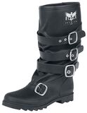 Buckle Rubber Boot, Black Premium by EMP, Gumboots