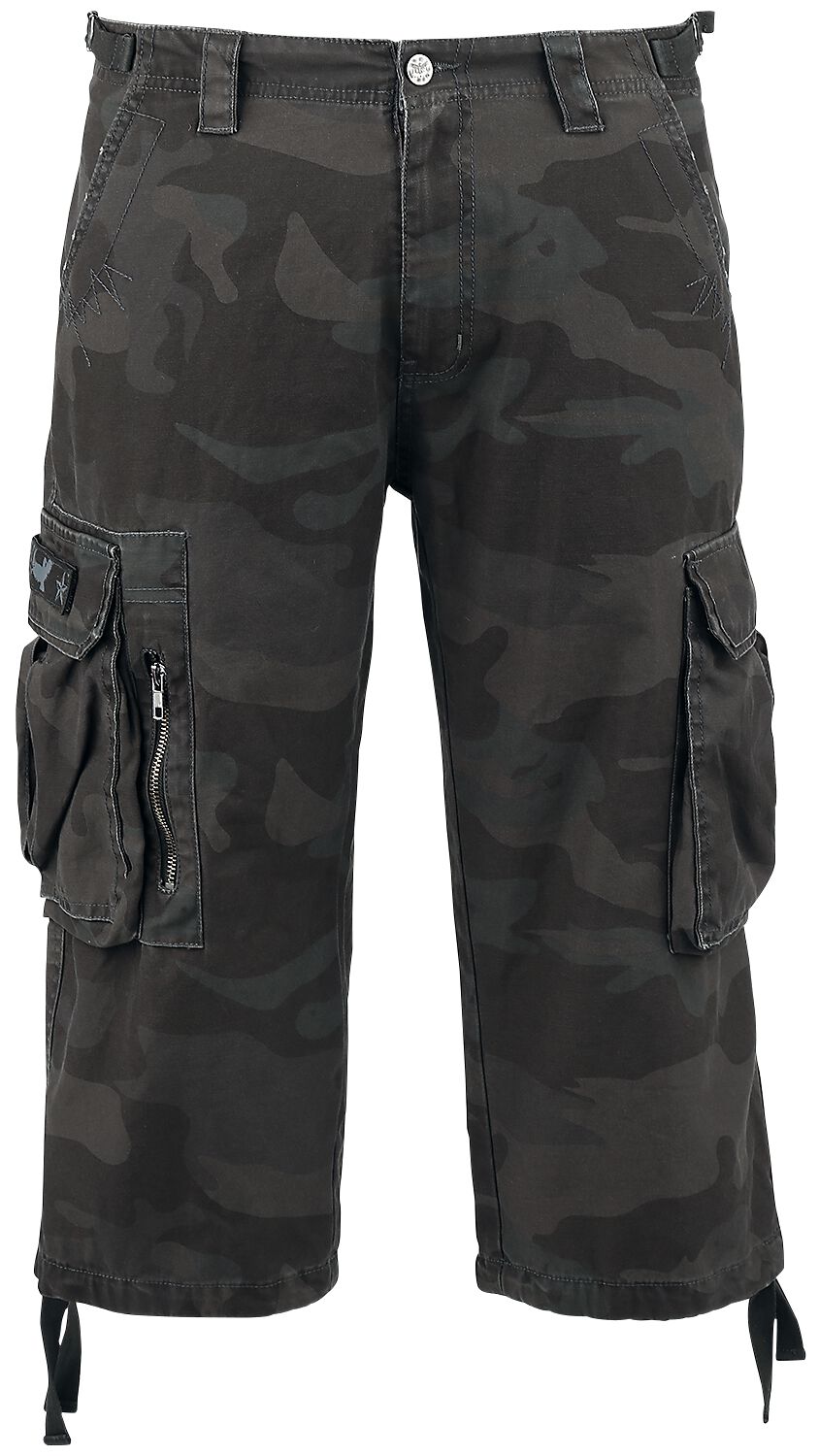 3/4 Army Vintage Shorts | Black Premium by EMP Shorts | EMP