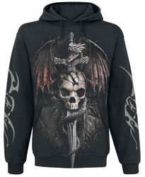 Draco Skull, Spiral, Hooded sweater