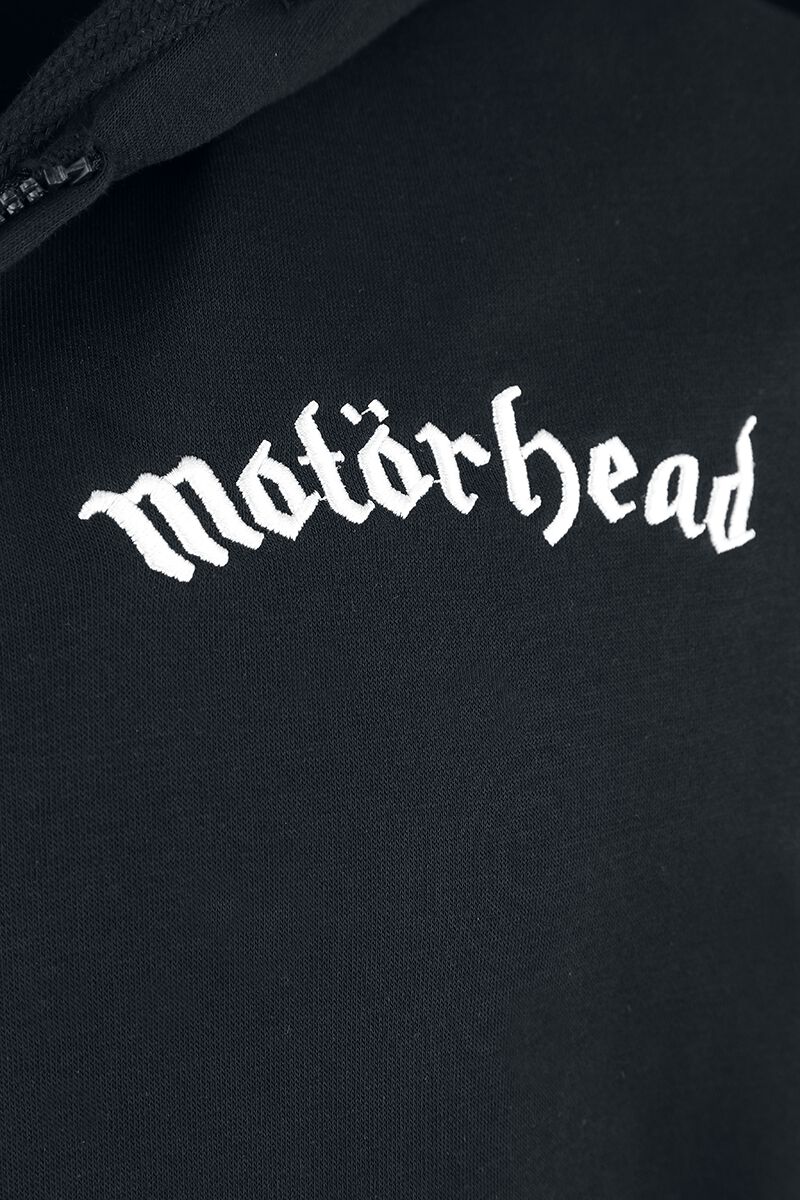 Sweat à Capuche Zippé Noir Homme - Marque Three Layer - Taille L - Motif Motorhead (groupe Rock)