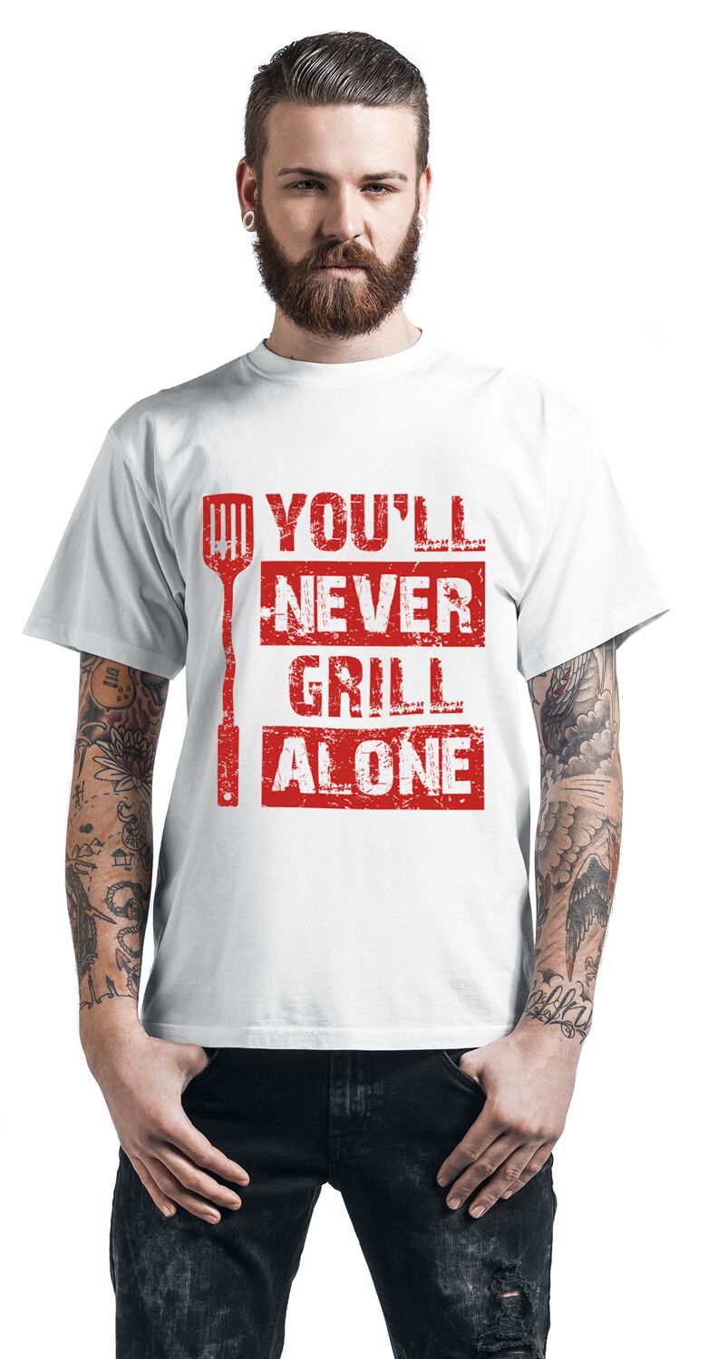 You’ll never grill alone | Food T-Shirt | EMP