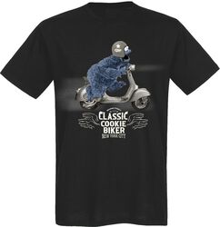 Cookie Monster - Classic cookie biker, Sesame Street, T-Shirt